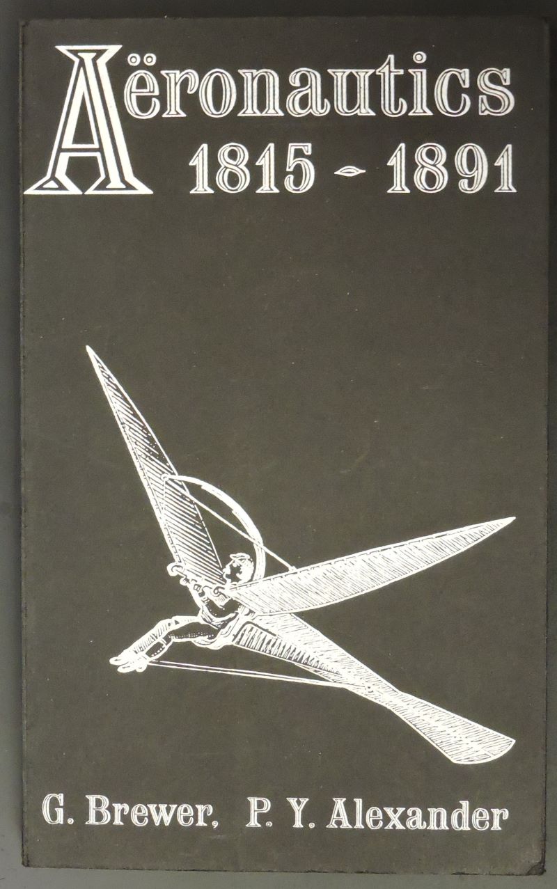 Image of pictorial book cover showing black & white drawing of fantasy aircraft in 19th century style.